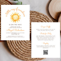 Budget Little Ray of Sunshine QR Code Baby Shower
