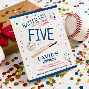 Budget Little Rookie Baseball Birthday Invitation