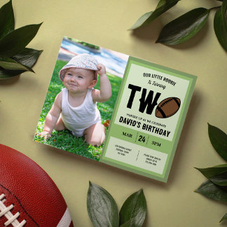 Budget Little Rookie Football Photo 2nd Birthday
