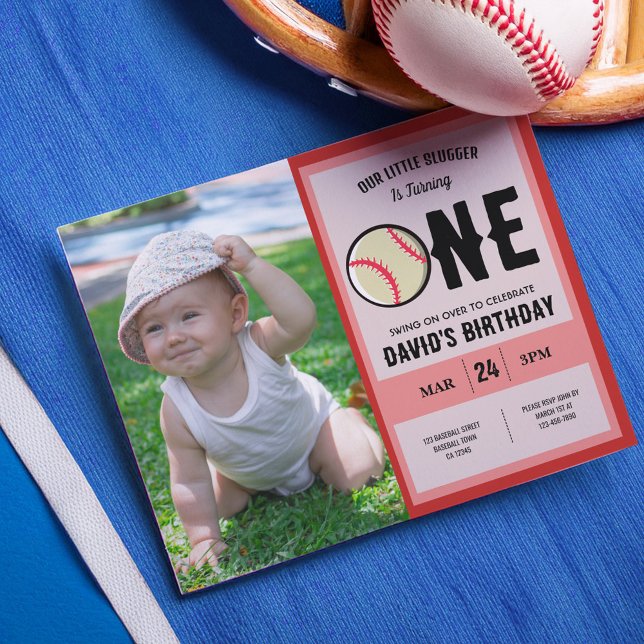 Budget Little Slugger Baseball Photo 1st Birthday (Creator Uploaded)