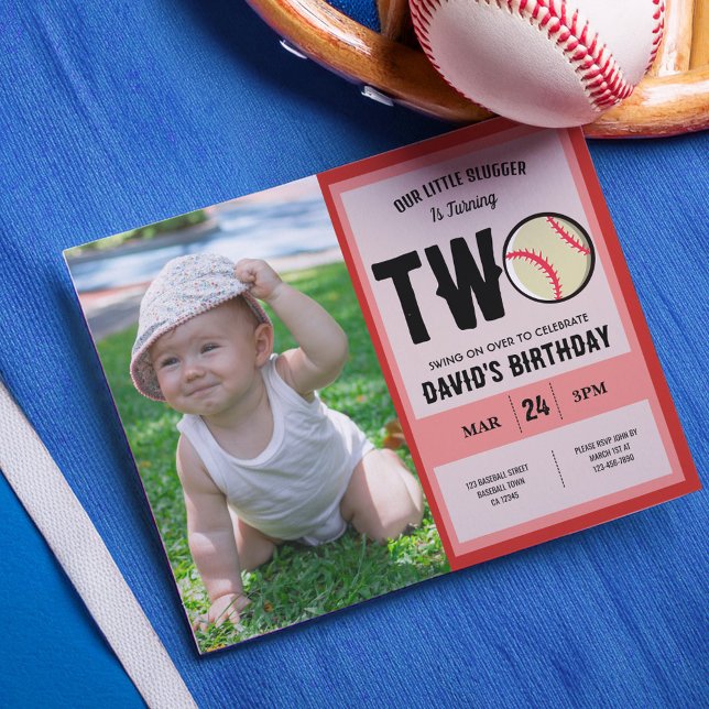 Budget Little Slugger Baseball Photo 2nd Birthday (Creator Uploaded)