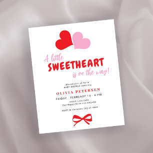 Budget little sweetheart baby shower invitation