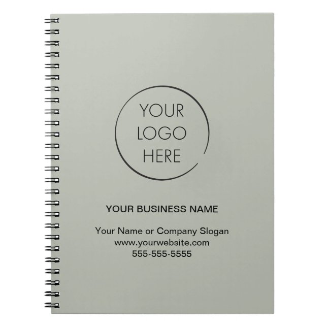 Budget Logo Branded Business Company Notebook (Front)