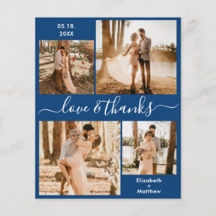 Budget Love and Thanks Collage Wedding Thank You F Flyer