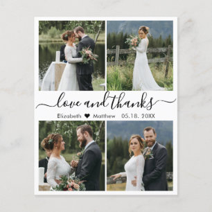 Budget Love and Thanks Collage Wedding Thank You Flyer
