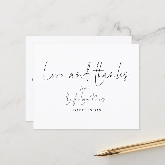 Budget Love and Thanks Future Mrs Bridal Shower (Front/Back In Situ)