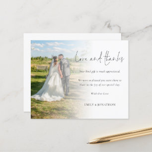 Budget Love and Thanks Photo Script Wedding