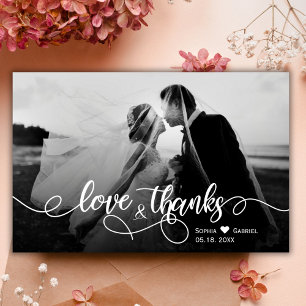 Budget Love and Thanks Script Wedding Thank You Flyer