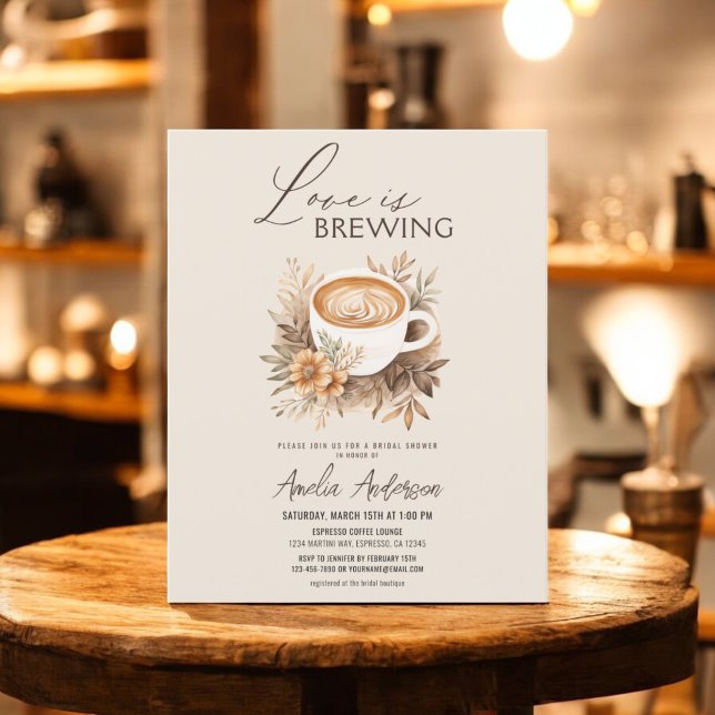 Budget Love is Brewing Bridal Shower Invitation Flyer (Creator Uploaded)