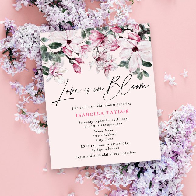 Budget Love Is In Bloom Pink Floral Bridal Shower (Creator Uploaded)