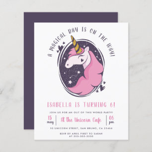 Budget Magical Gold Glitter Unicorn Birthday Party