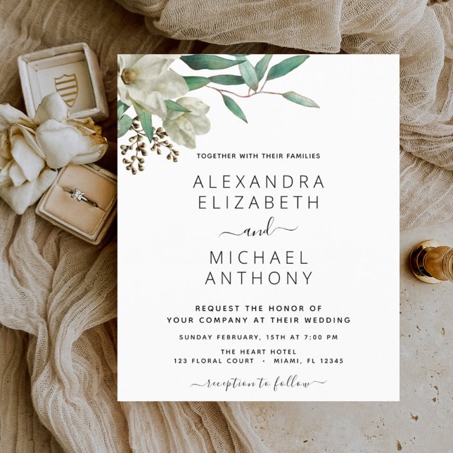 Budget Magnolia Eucalyptus Elegant Wedding (Creator Uploaded)