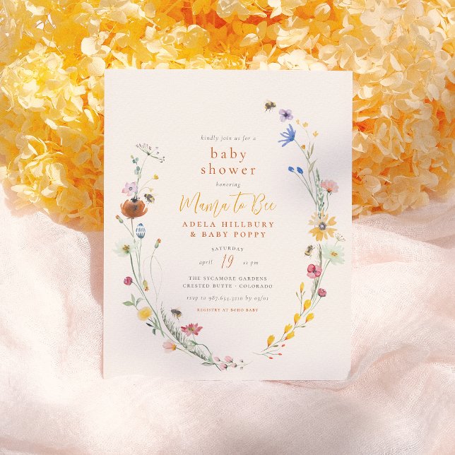Budget Mama To Bee Delicate Wildflower Baby Shower (Creator Uploaded)