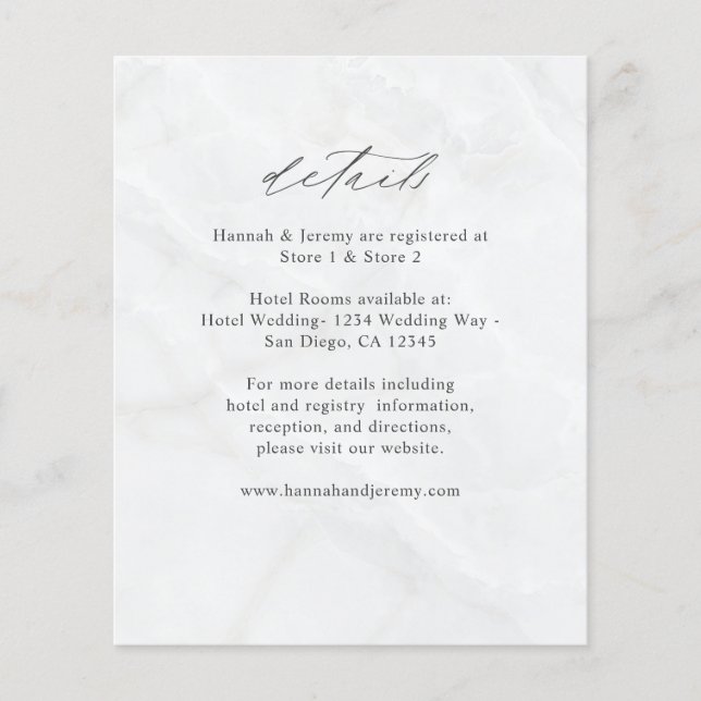 Budget Marble Details Flyer (Front)