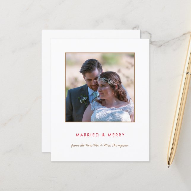 Budget | Married and Merry Photo Christmas (Front/Back In Situ)