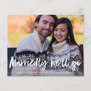 Budget Marriedly We'll Go Engagement Photo Flyer