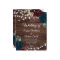 Budget Marsala & Navy Rustic Wedding Invitation