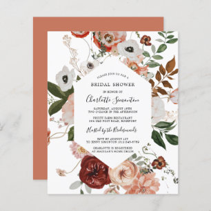 Budget Marsala Pink Bridal Shower Invitation