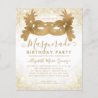 Budget Masquerade White Gold Glitter Dust Birthday
