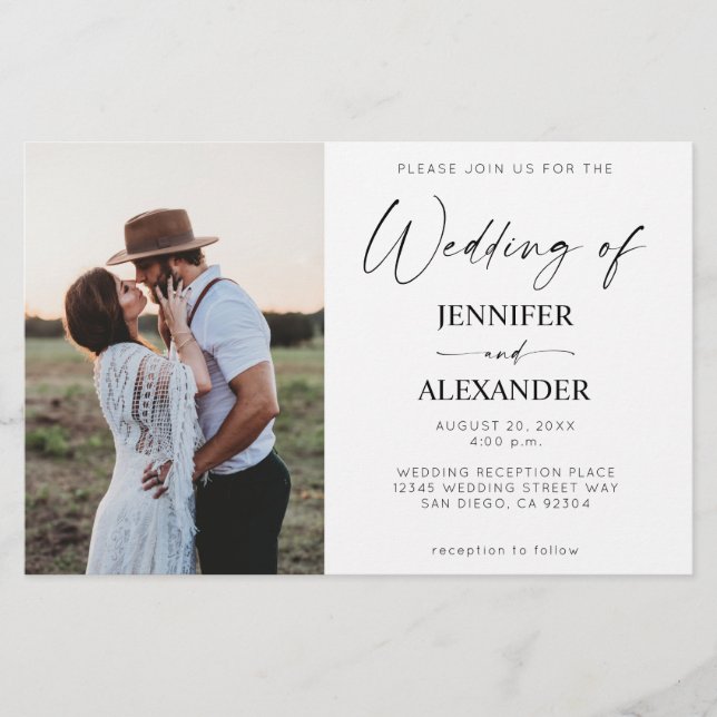 Budget MD Black & White Calligraphy Photo Simple 2 Flyer (Front)