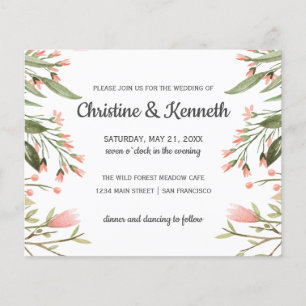BUDGET Meadow flower pink green wedding
