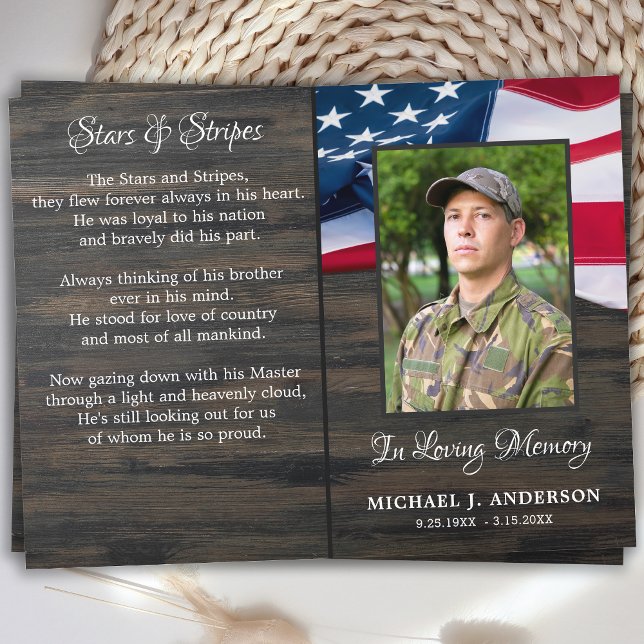 Budget Memorial Service Patriotic Funeral Program (Creator Uploaded)