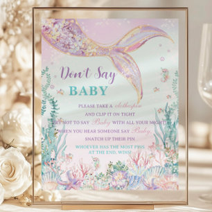 Budget Mermaid Baby Shower Don't Say Baby Fun Game