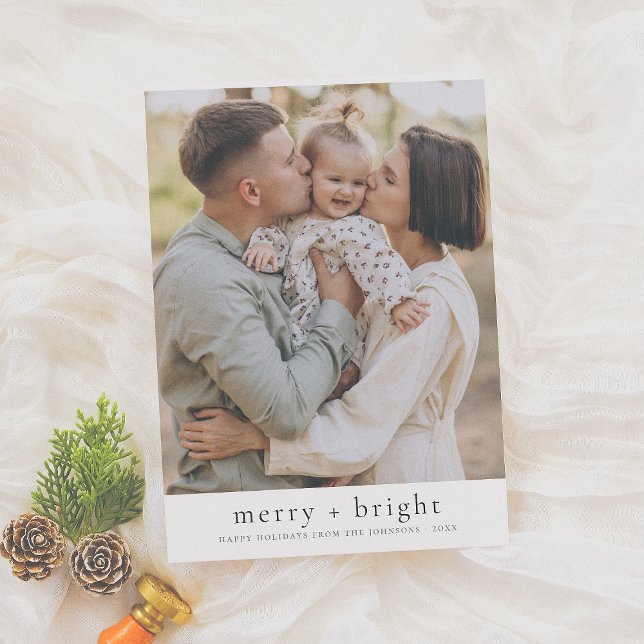 Budget Merry & Bright Christmas Holiday Photo (Creator Uploaded)
