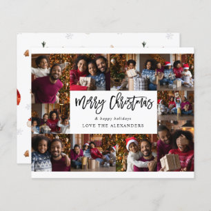 Budget Merry Christmas 10 Multi Photo - White