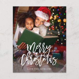 Budget Merry Christmas CalligraphyVertical Photo W Flyer