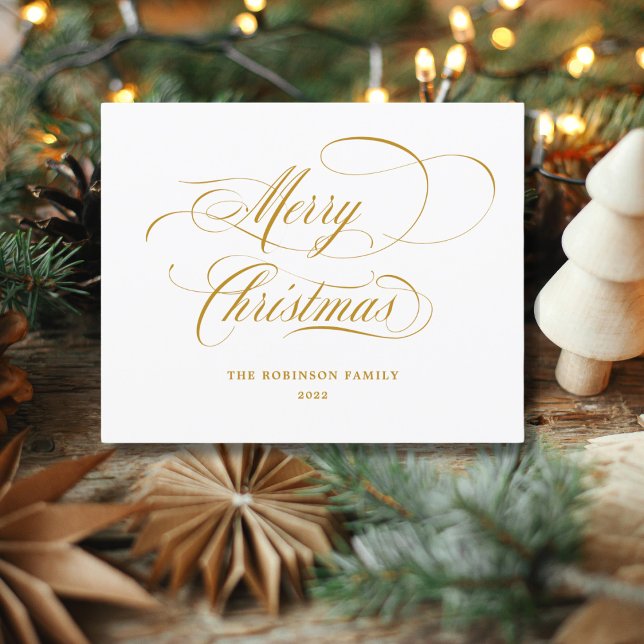 Budget Merry Christmas Gold Script Typography (Creator Uploaded)
