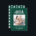 budget Merry Christmas graphic photo holiday Card<br><div class="desc">budget merry Christmas graphic typography photo holiday card. With modern hand drawn text and trees.</div>