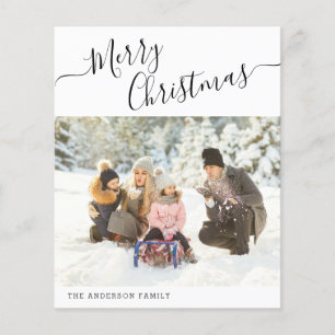 Budget Merry Christmas Modern Minimal 2022 Photo Flyer