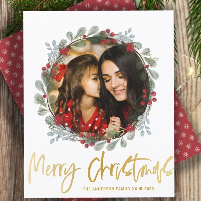 Budget Merry Christmas Photo Botanical  (Creator Uploaded)