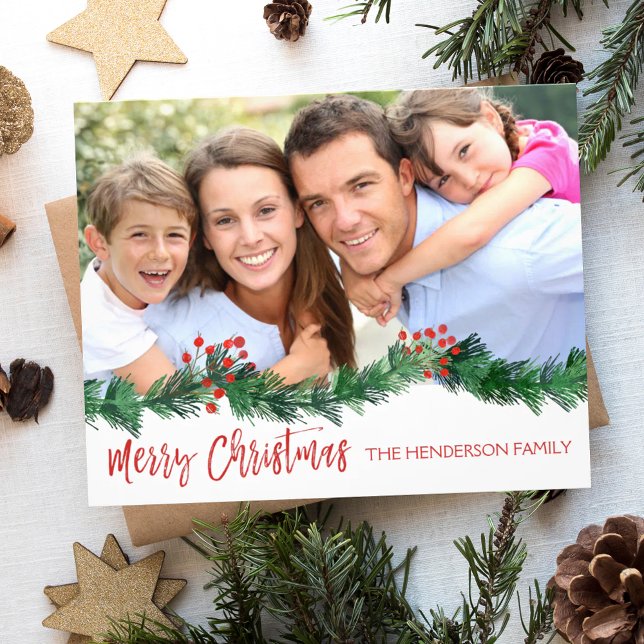 Budget Merry Christmas Photo Card (Creator Uploaded)