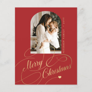Budget Merry Christmas photo elegant holiday Flyer
