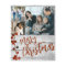 Budget Merry Christmas photo wood Holiday Card 