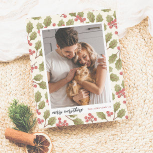Budget Merry Everything Christmas Holly Photo