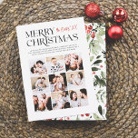 Budget | Merry Moments | Modern Christmas 9 Photo<br><div class="desc">Share the joy this holiday season with our 'Merry Moments' Christmas photo collage holiday budget card. This elegant and modern design features 'Merry Christmas' in stylish serif typography with artistic ligaments and flourishes. Aligned to the right, your family name is written in red handwriting-style script calligraphy for a bold and...</div>