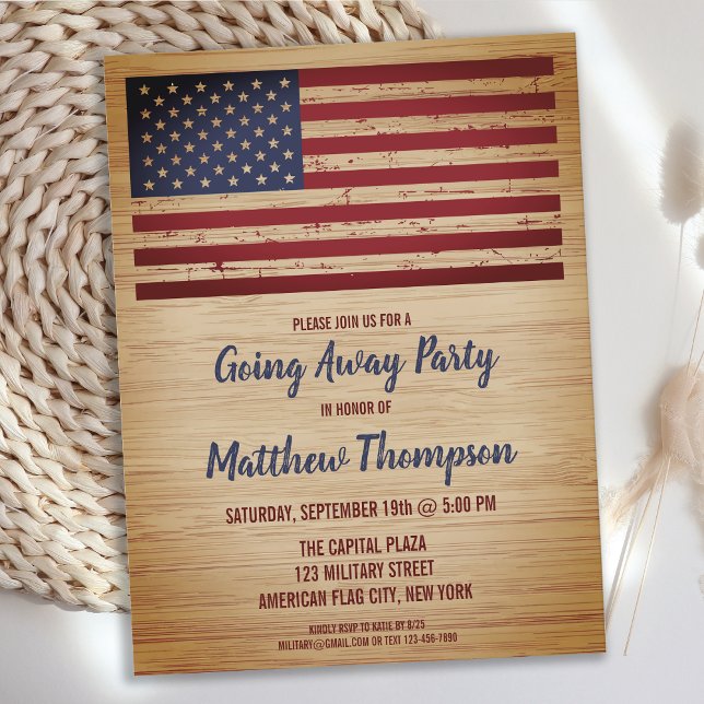 Budget Military Going Away Party Invite Postcard (Creator Uploaded)