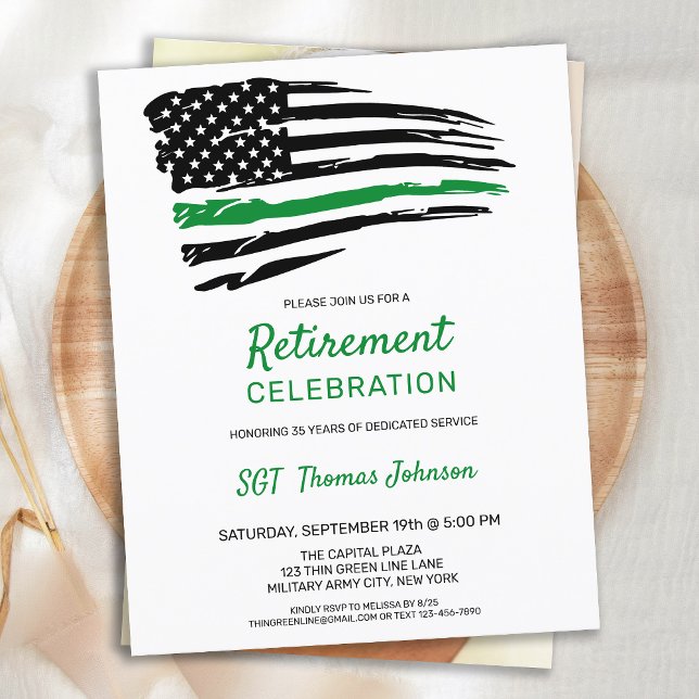 Budget Military Retirement Soldier Photo Invite (Creator Uploaded)