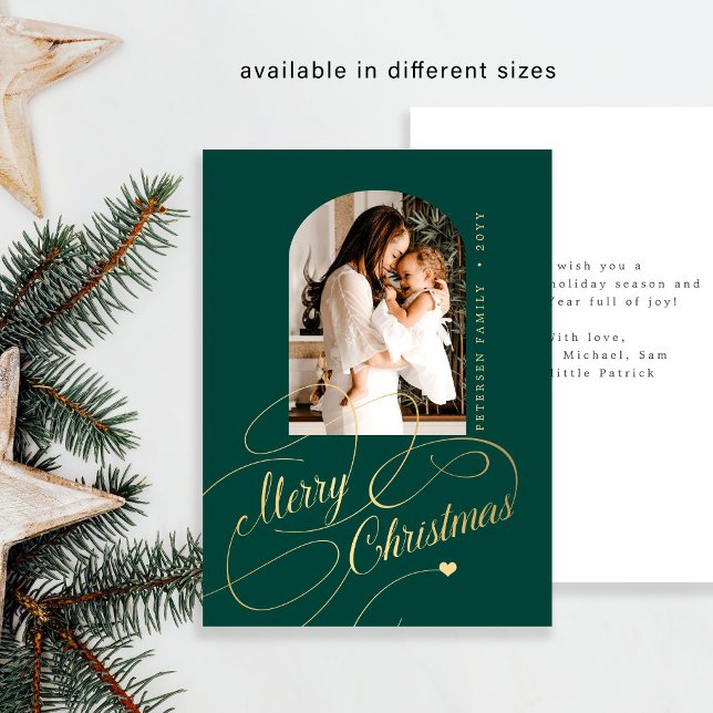 Budget MINI Merry Christmas script photo holiday Card (This is a MINI CARD - bigger sizes available)