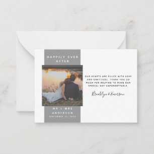 Budget Mini Photo Wedding Thank You Card