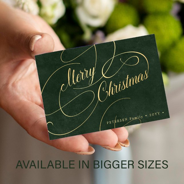 Budget MINI SIZE Merry Christmas red Holiday  Card (Creator Uploaded)
