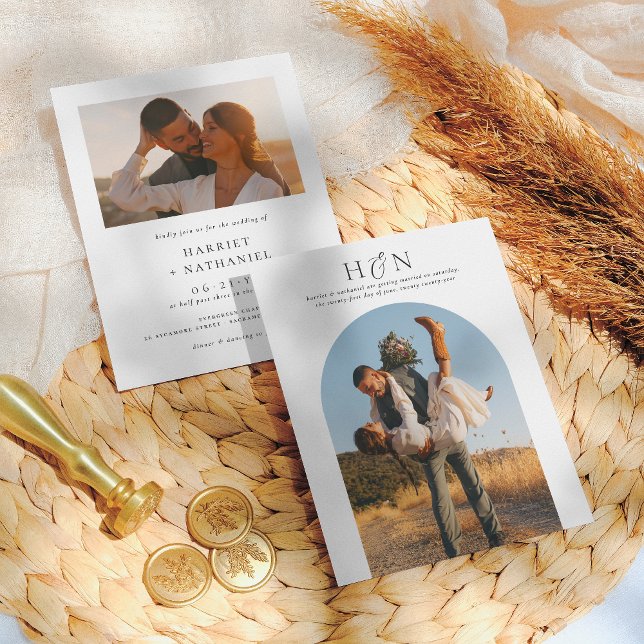 Budget Minimal Initials Boho Arch 2 Photo Wedding  (Creator Uploaded)