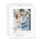 Budget Minimal Script Photo Wedding Thank You Card