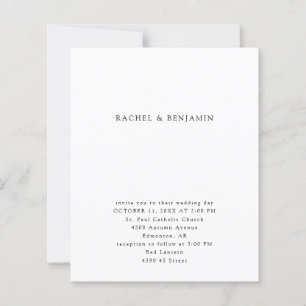 Budget Minimal Simple Black & White Wedding 