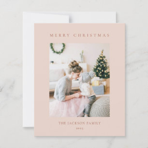 BUDGET Minimal Warm Reddish Merry Christmas Photo