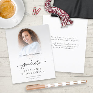 Budget Minimalist 2024 Grad Photo Announcement