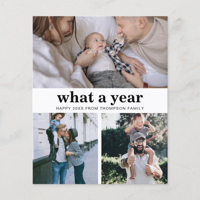 BUDGET Minimalist Basic What a year Happy New Year (Front)